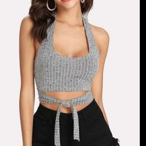 Crop top wrap around top